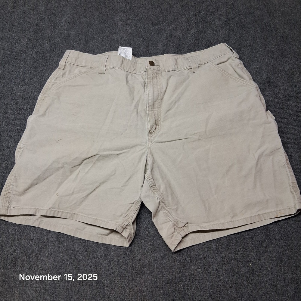 VTG Carhartt B144 Tan Carpenter Shorts Original Fit Size‎ 40 Y2K Khaki
